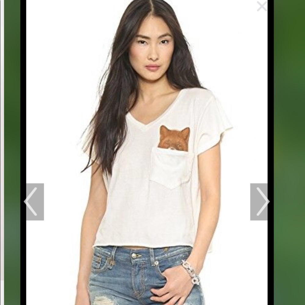 Wild fox Fox t shirt pocket
